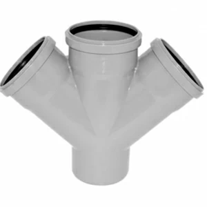 Крестовина канализационная Д110х110х110мм 45 градусов