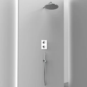 Graffio Полноценный круглый душевой уголок. <br /> Кронштейн, лейка для душа, встроенный смеситель, подключение воды c / supp, душ и гибкий шланг. AM020 M