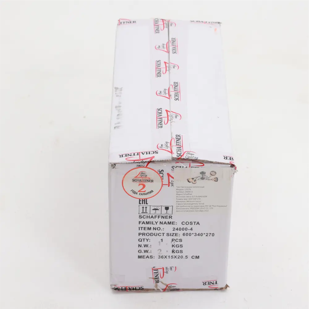 Люстра потолочная «Costa» 24000-4 4 лампы 12 м² цвет серебристый SCHAFFNER STLM-2120557 - Вид №16