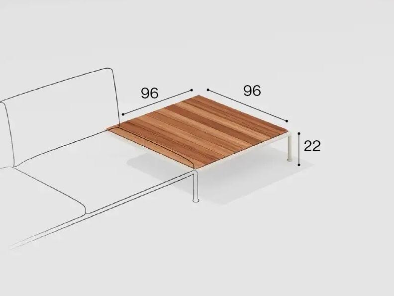 Низкий стол из тикового дерева FAST Roè ARCH-00138066 - Вид №3