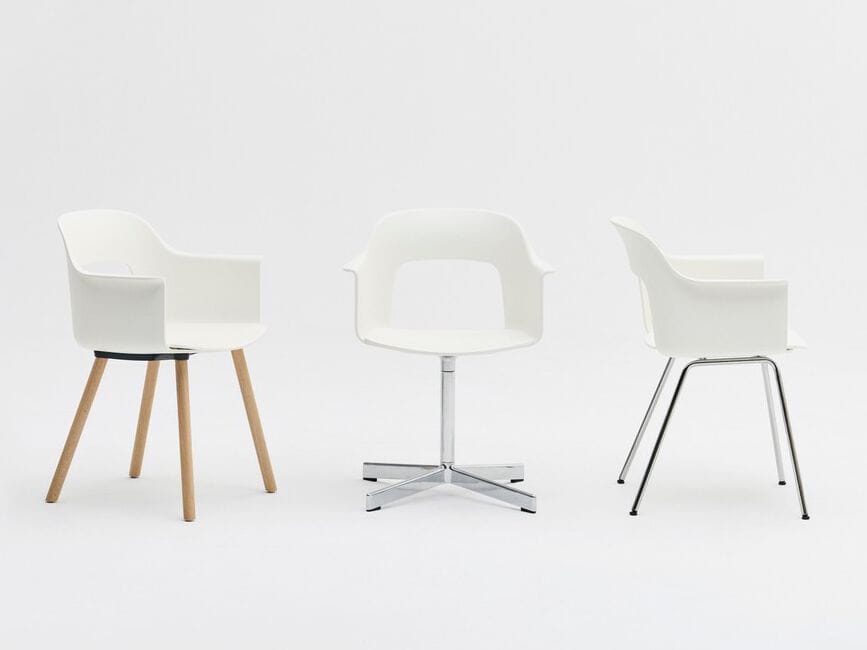 Полипропиленовый стул с открытой спинкой с подлокотниками Hay макет ARCH-00001839 - Вид №14