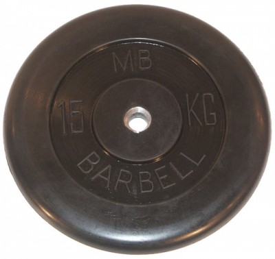 Диск обрезиненый черный mb barbell mb26-15 MB Barbell sun-id-2067744