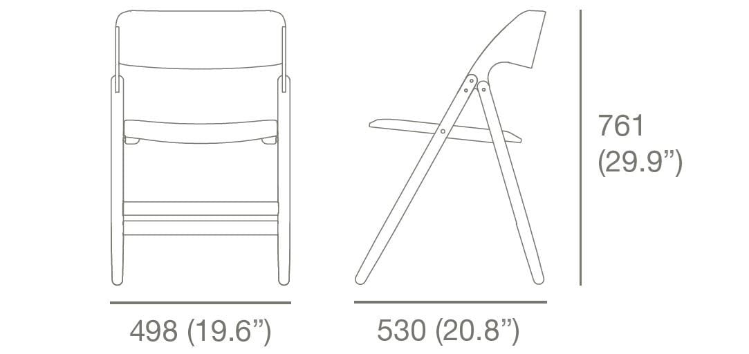 Складной стул из дуба Case NARIN ARCH-00002533 - Вид №9