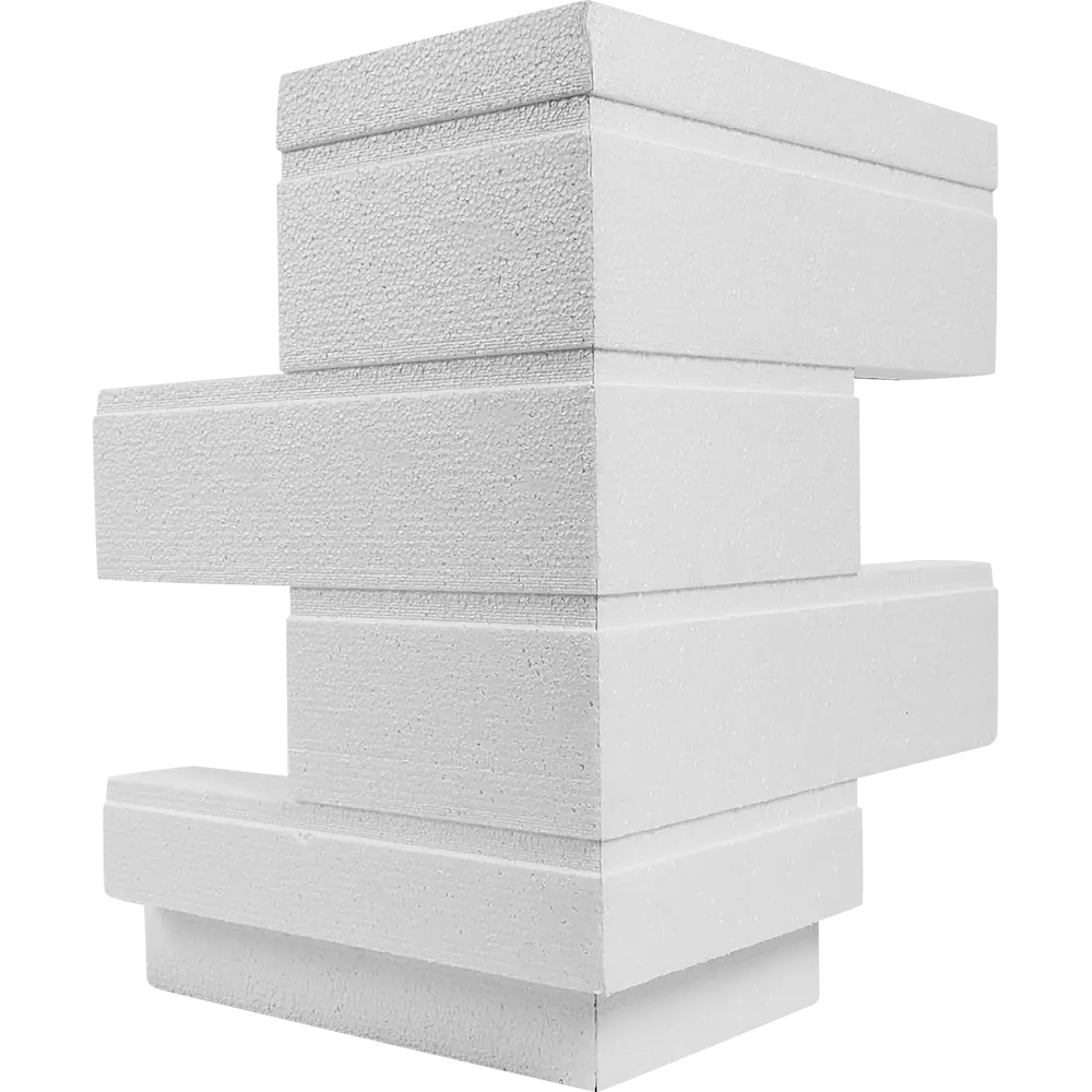 Термопанель внутренний угол Мосстрой-31 Brick Wall серый 31x31x41x5 см STLM-2160592 - Вид №4