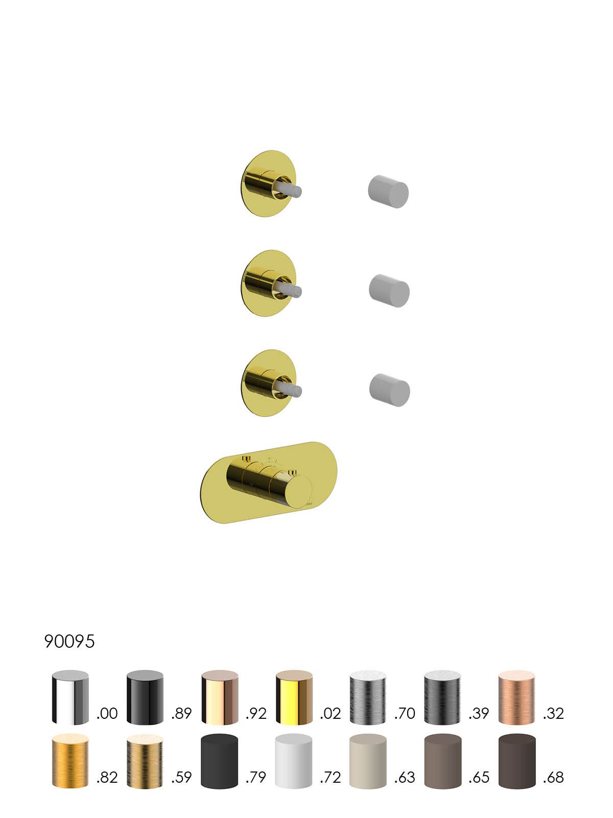 Термостатический смеситель для душа с 4 отверстиями Rubinetterie Frattini отдельная эстетика ARCH-00038079 - Вид №2