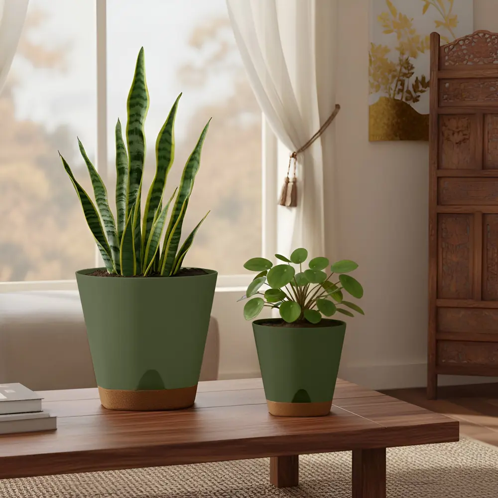 Горшок для цветов Ingreen Wood Ø20 h19 см v4 л пластик тайга 89452779 STLM-2017943 - Вид №4