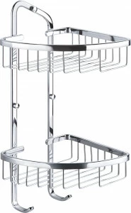 Полка угловая 2-ярусная, 180х180х410 мм ART&MAX AM-G-8962-Cr