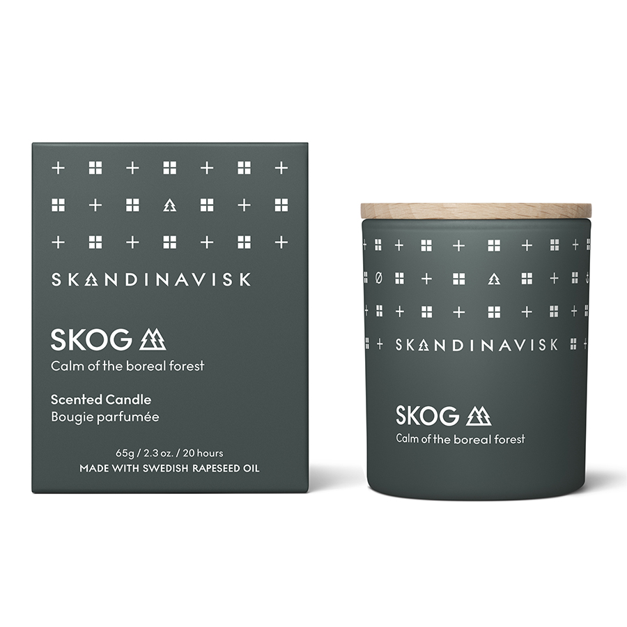 SK20203 Свеча ароматическая skog с крышкой, 65 г (новая) S K A N D I N A V I S K 
