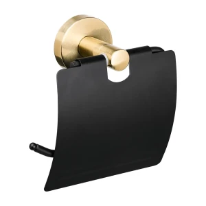 Держатель туалетной бумаги Moroshka Oro Nero цвет чёрный/олотой