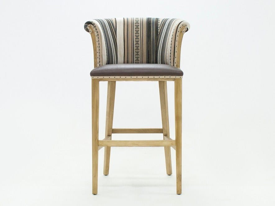 Высокий тканевый табурет с подставкой для ног со спинкой CREARTE COLLECTIONS Casino Essence ARCH-00065358 - Вид №11