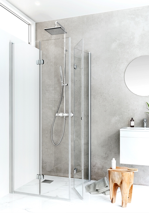 1450620 Душ Угловой Igloo Pro Vik 70X70 Прозрачное Стекло Hafa Прозрачный 