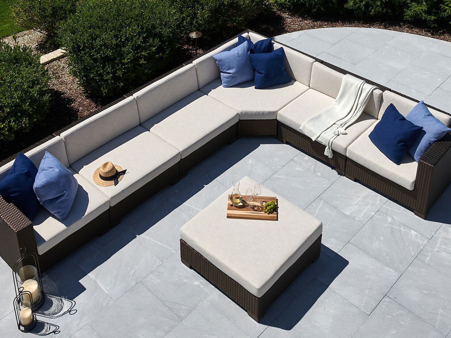 Квадратная Садовая подставка для ног из смолы Walters Atlantic ARCH-00075374 - Вид №3