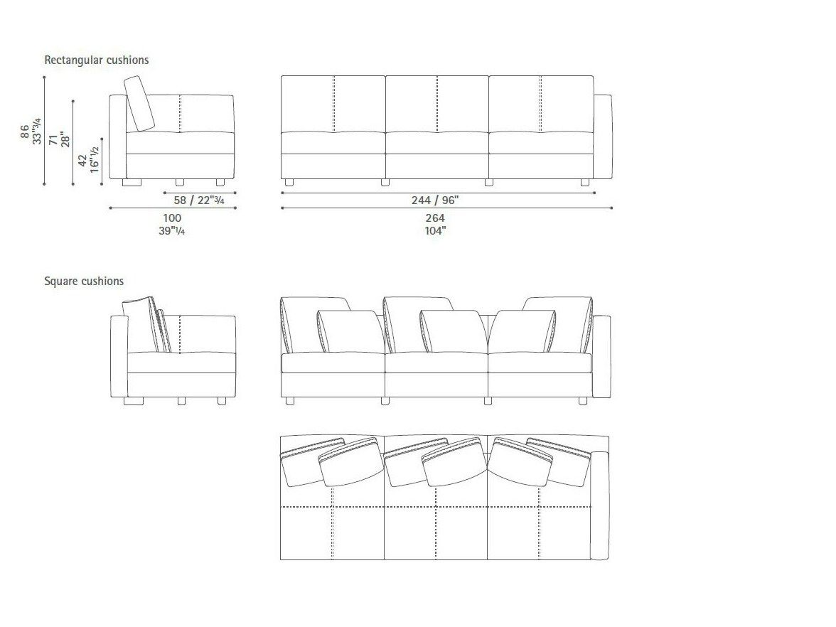 Кожаный модульный угловой диван Poltrona Frau коллекция - диваны и кресла ARCH-00060847 - Вид №37
