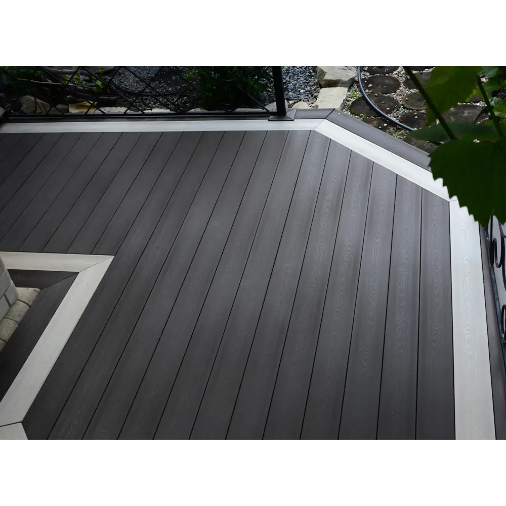 87036578 Террасная доска ДПК T-Decks цвет Графит 150x25x4000 мм двусторонняя вельвет/структура древесины 0.6 м² STLM-1515780  - Вид №7