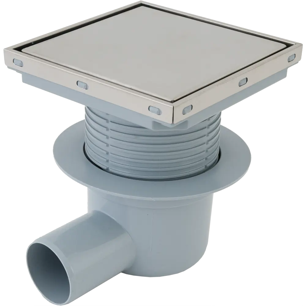 Трап для душа Ани пласт мокрый затвор горизонтальный слив 150x150 мм полипропилен STLM-2036629