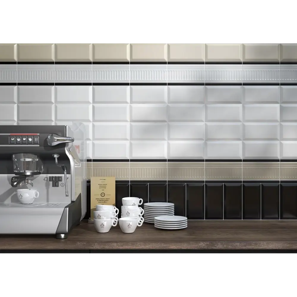 Плитка настенная Kerama Marazzi Бланше глянцевая 9.9x20 см 0.8 м² цвет бежевый 84497239 STLM-2160471 - Вид №4