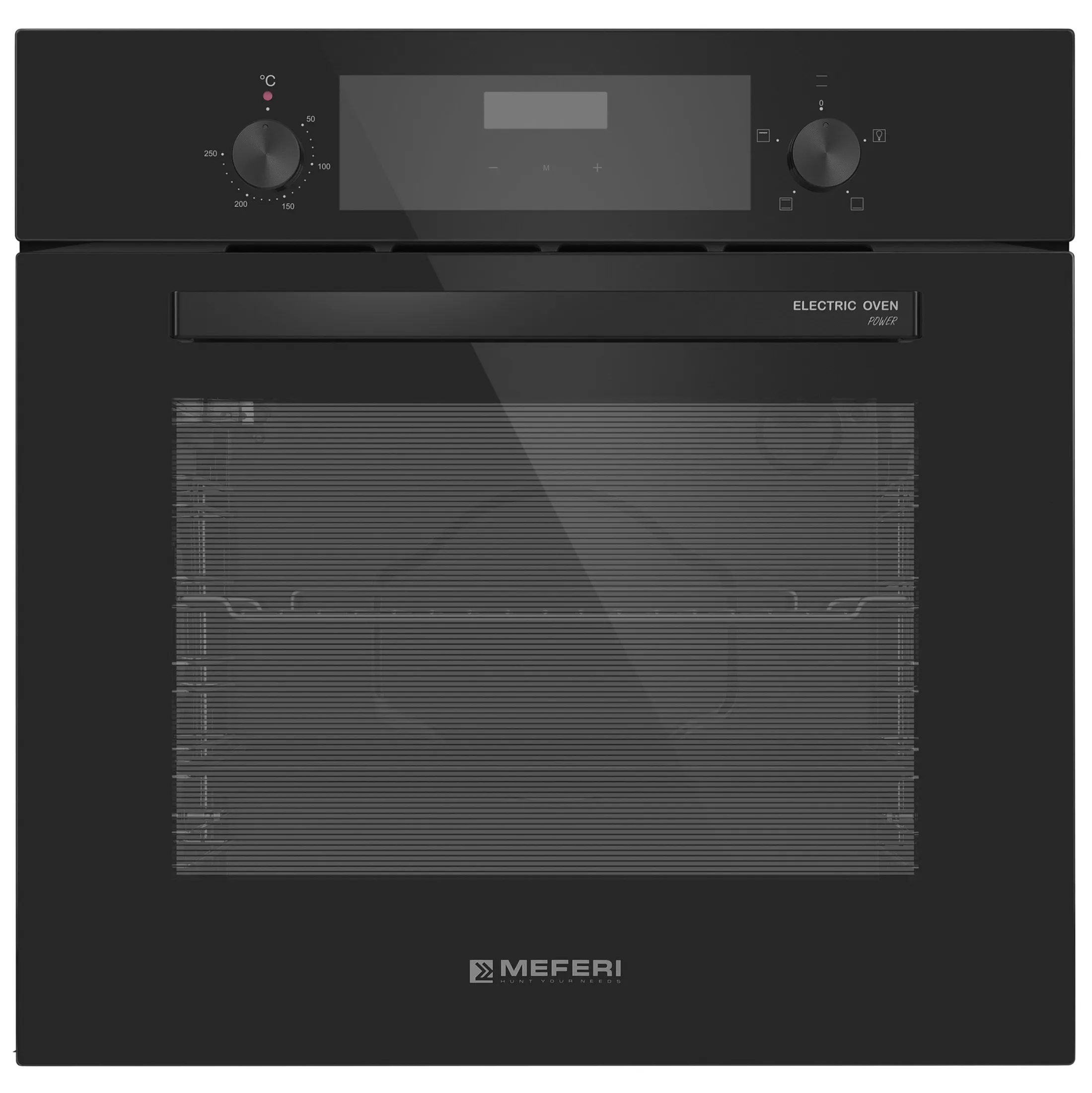 9168826 Электрический духовой шкаф Meferi MEO604BK POWER черный STDN-0131772 - Вид №1