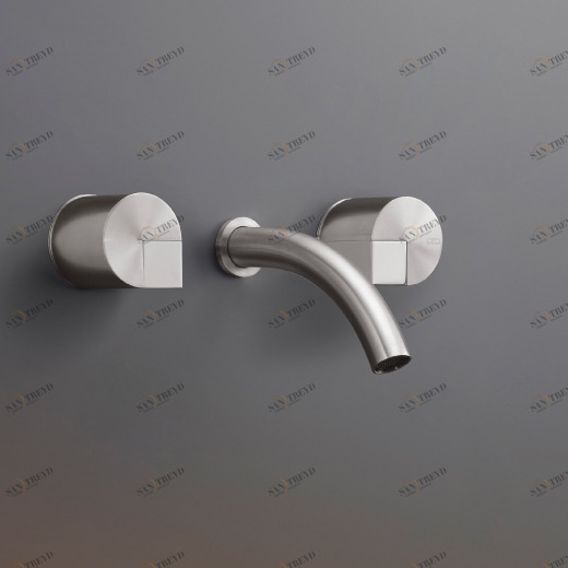 Настенный двойной ручки смеситель с носиком L. 125 мм  DET24 CEADESIGN 