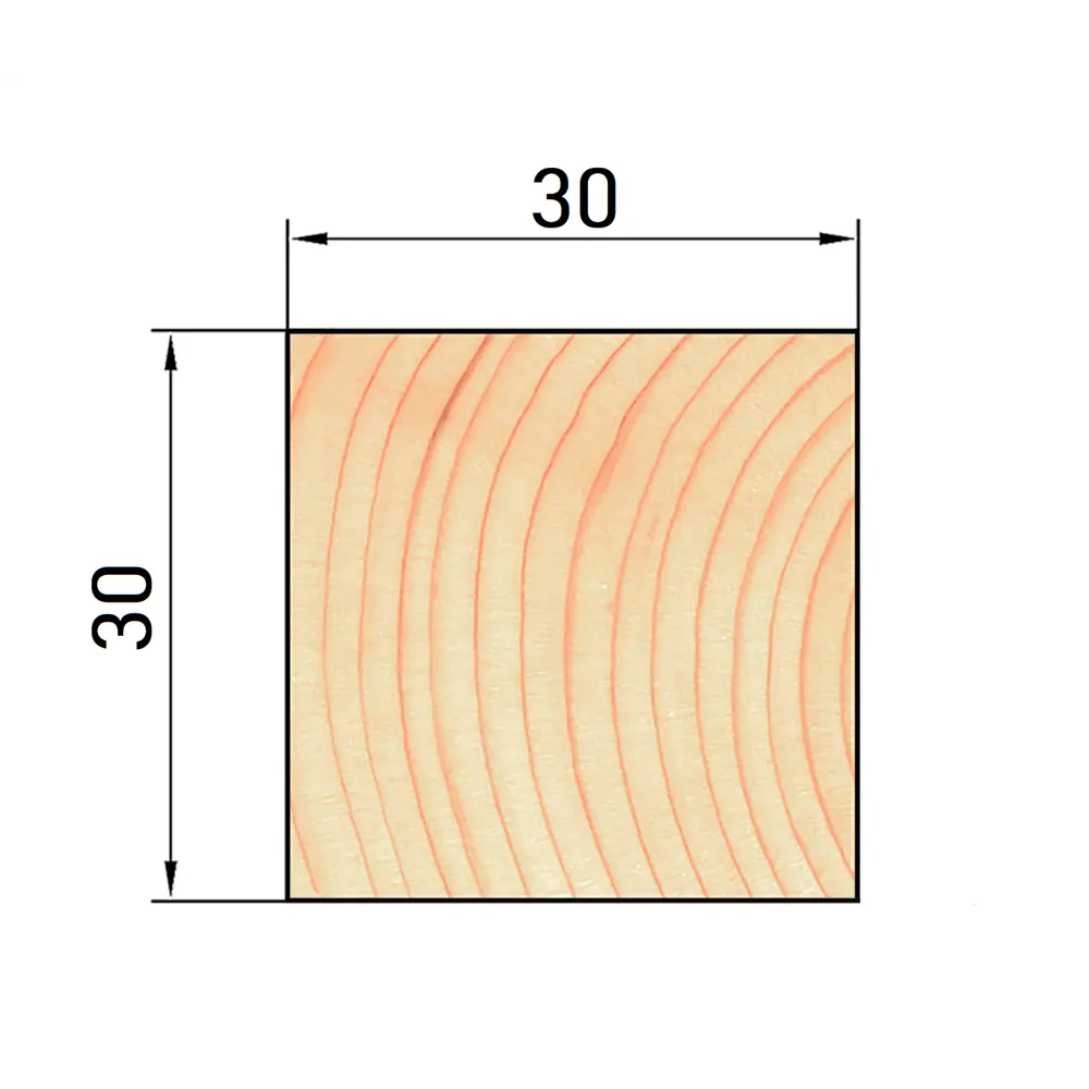 Брусок строганый Santreyd 30x30x2000 мм для отделки и мебели 85183701 STLM-0059598 - Вид №5