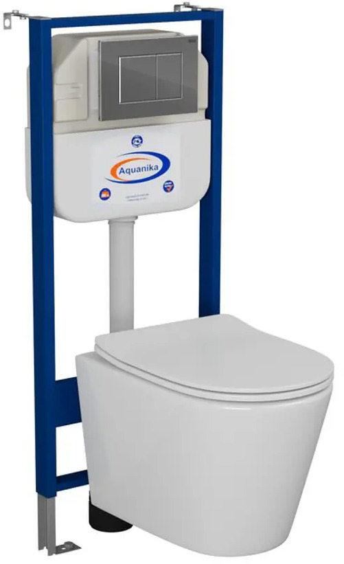 91604733 Комплект инсталляция с унитазом Bauedge 10.702.450.00.00-BK0001-Q00002 цвет белый STLM-0984400