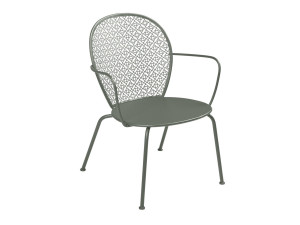 Стальной садовый стул с подлокотниками