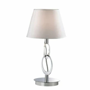 Настольная лампа дизайнерская Hannah Oslo TL1 Small IDEAL LUX КЛАССИЧЕСКИЕ 080781 Белый;серебро