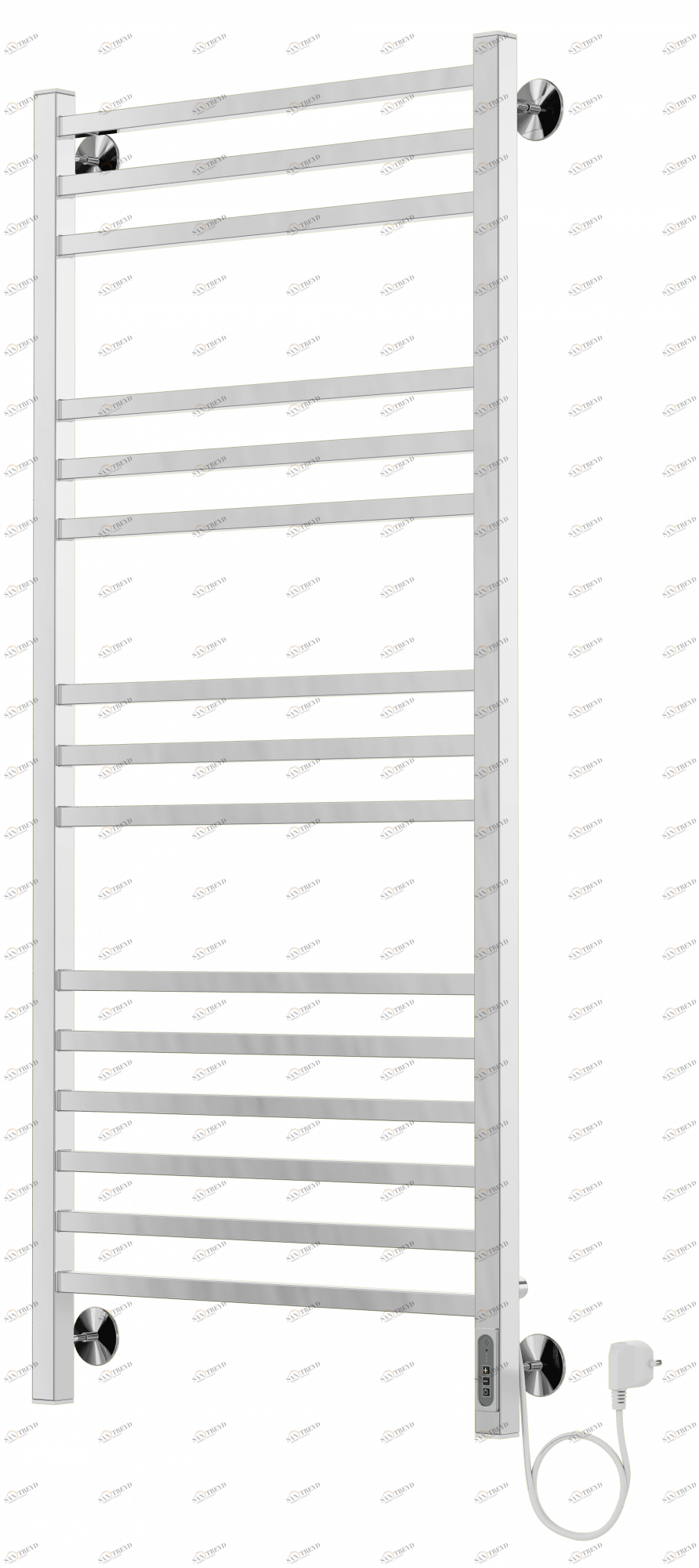 4660059580241 ЭЛЕКТРИКА Ватикан П15 550х1300 (6+3+3+3) электро (new встроен.диммер) Полотенцесушитель TERMINUS RAL 9005 матовый 