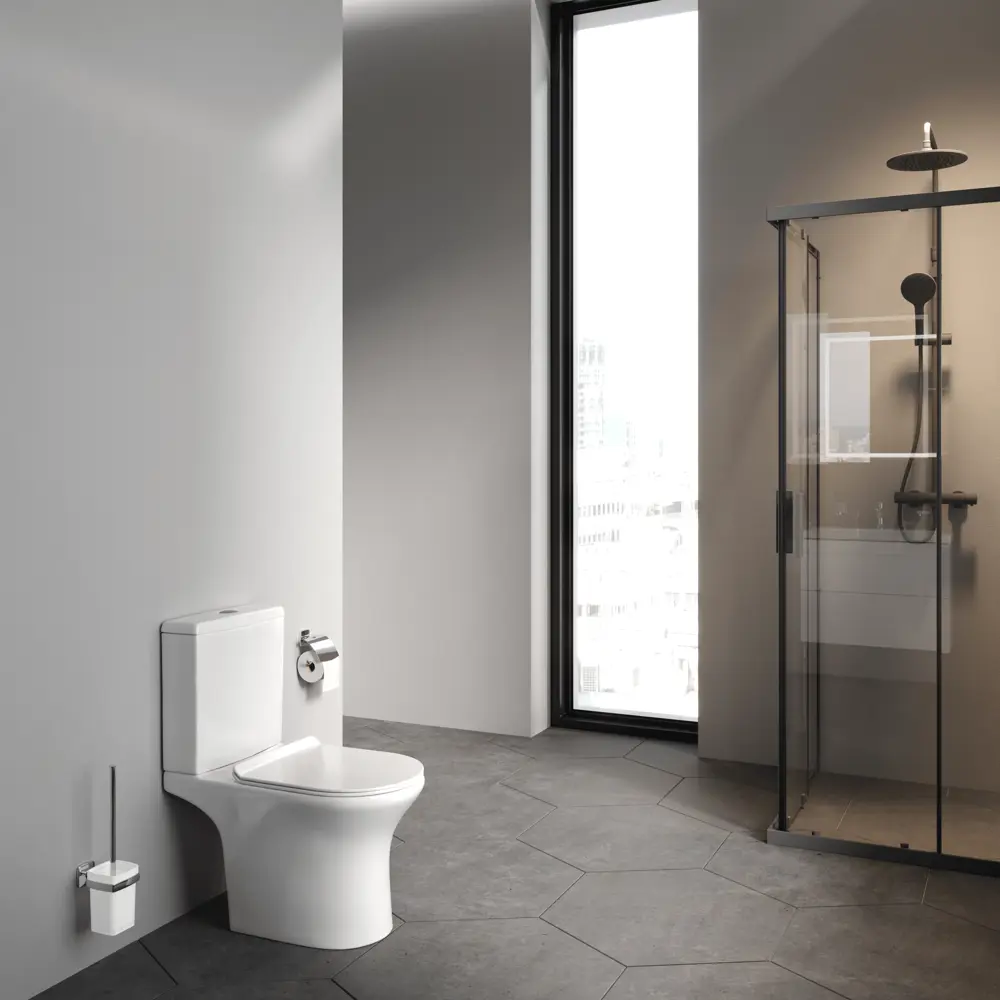 Унитаз-компакт AM.PM Stern с каскадным смывом и гигиеничным дизайном 89413035 STLM-1572036 - Вид №10