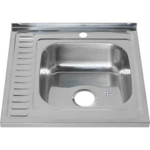 Мойка 6060 R MELANA 0,6/160 накладная прямоугольная с сифоном (015 t R *10)