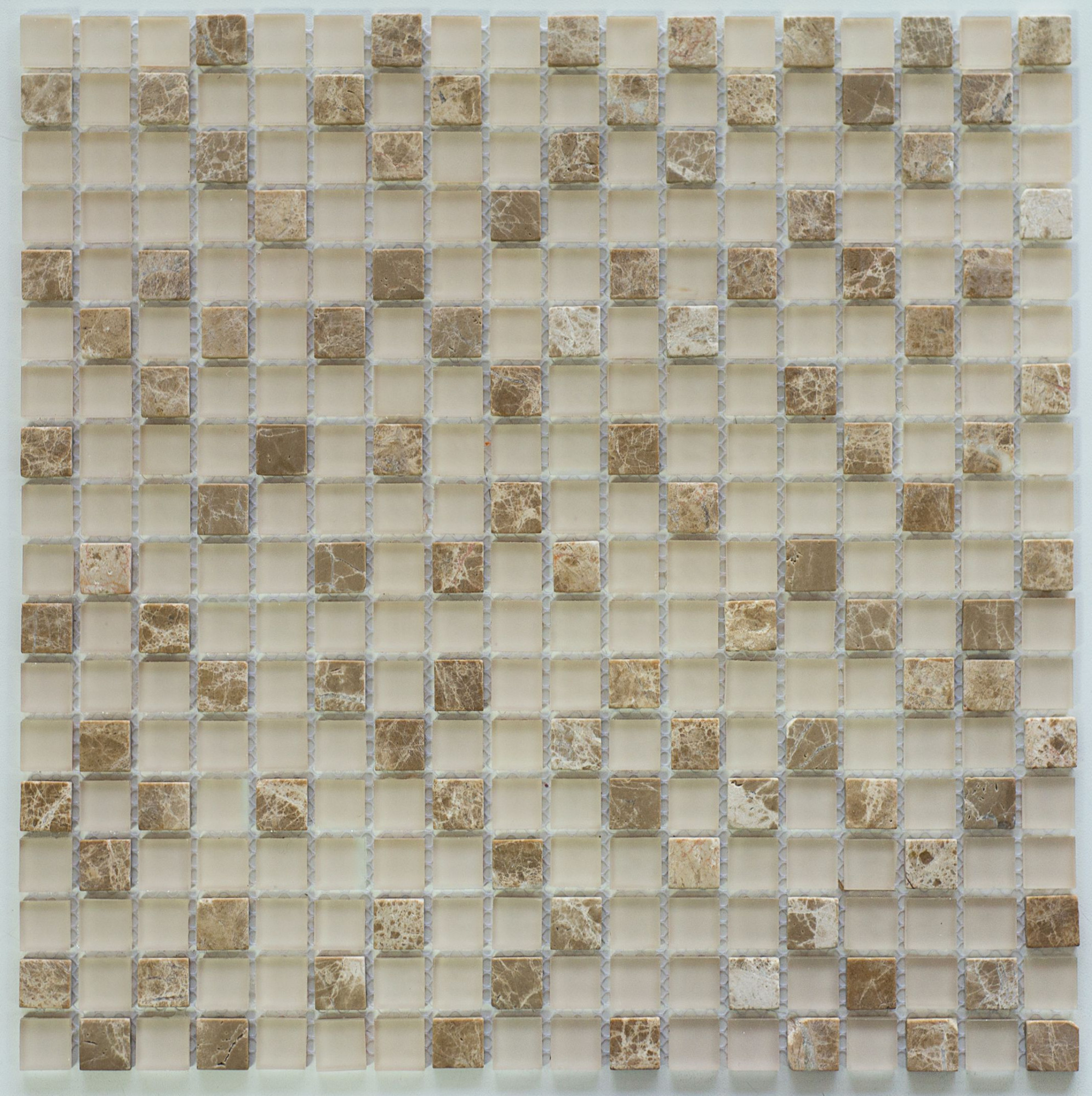 Мозаика стеклянная с вкроплениями природного камня S-853 SN-Mosaic Exclusive 