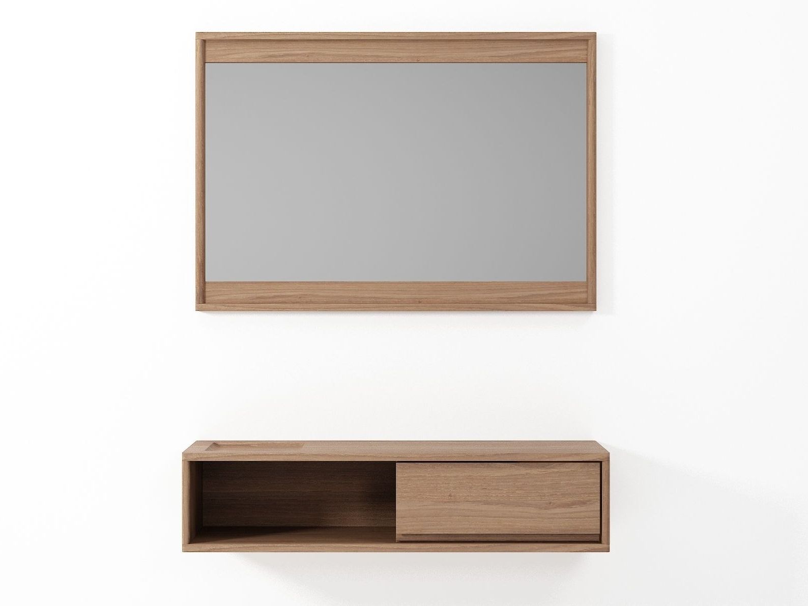 Прямоугольное деревянное настенное зеркало KARPENTER около17 ARCH-00042873 - Вид №17