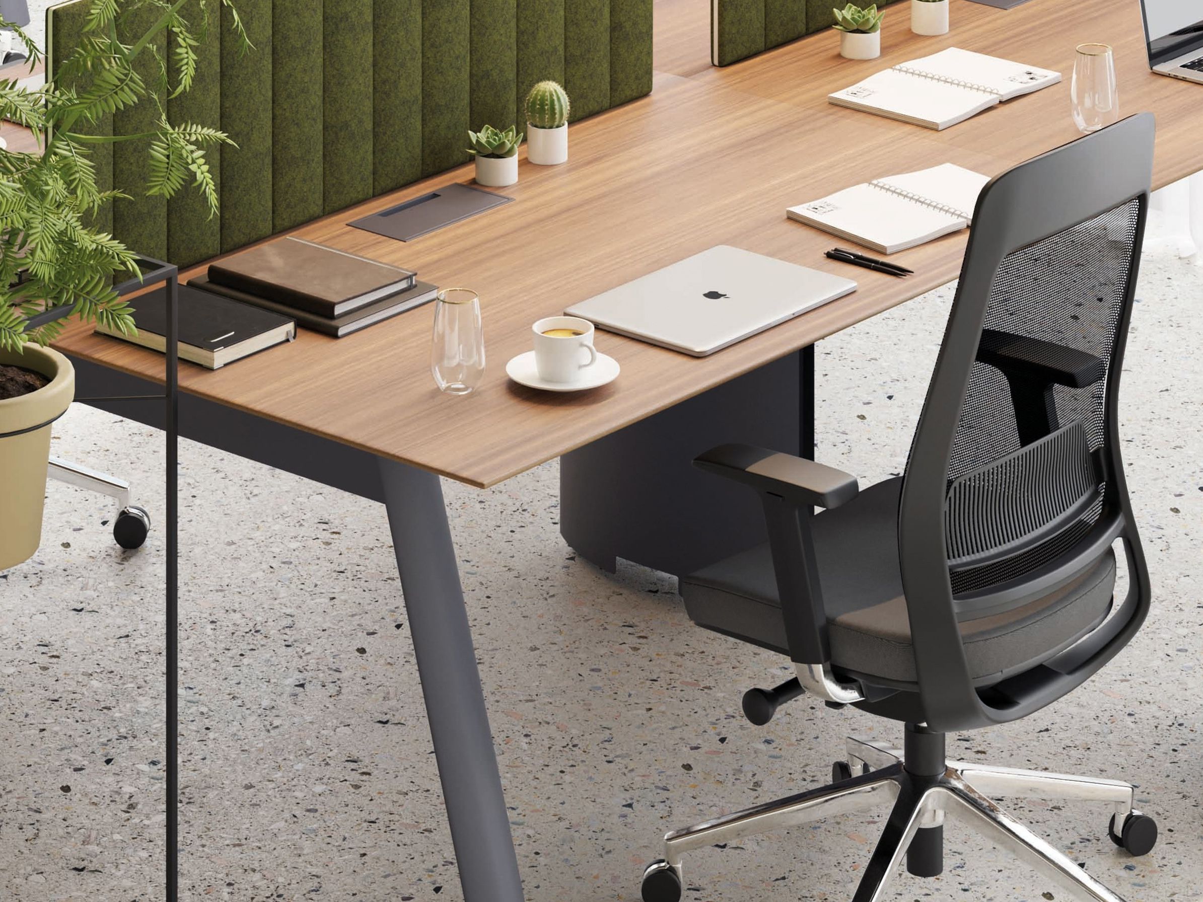 Деревянный прямоугольный рабочий стол с ящиками Ersa Yoka ARCH-00068886 - Вид №7