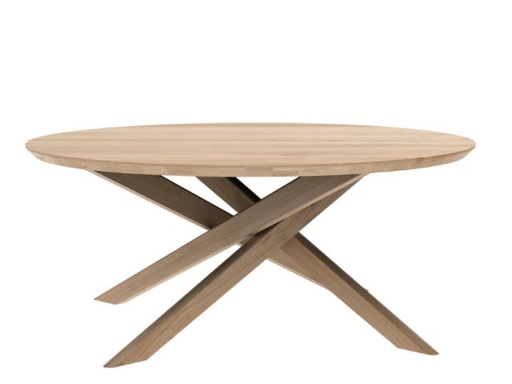 Круглый журнальный столик из дуба Ethnicraft Mikado ARCH-00063420 - Вид №1