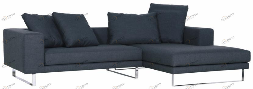 Sits Мягкий 3-х местный тканевый диван с шезлонгом sun-id-1445766