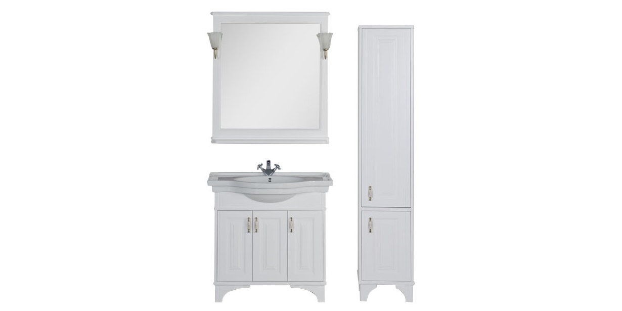 Комплект мебели Aquanet Валенса 90 белый 00180241 - Вид №1