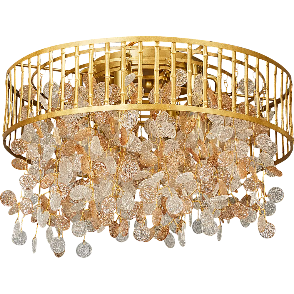 Люстра потолочная Арман 6 ламп 12 м² цвет золотистый DE CITY STLM-2060448 - Вид №2