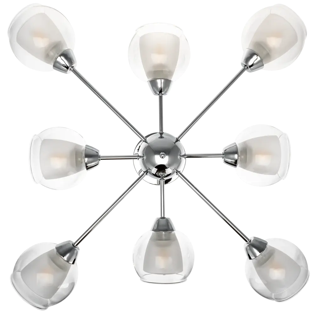 Люстра потолочная Ritter Parma 52517 2 8 ламп Е27 цвет хром STLM-2144045 - Вид №2