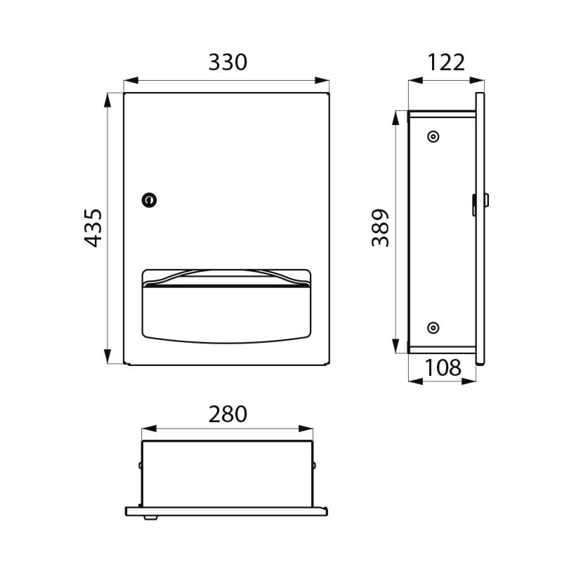 510712S Диспенсер бумажных полотенец DELABIE  - Вид №1