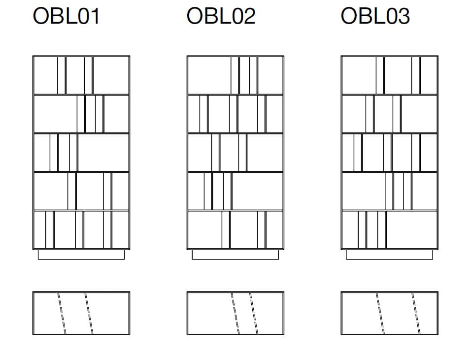 Книжный шкаф из хрусталя Glas Italia Obliquo ARCH-00096070 - Вид №3