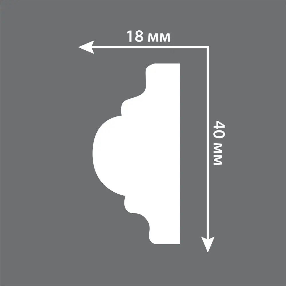 Молдинг настенный 97010 40х18 2м DECOMASTER STLM-2096324 - Вид №5