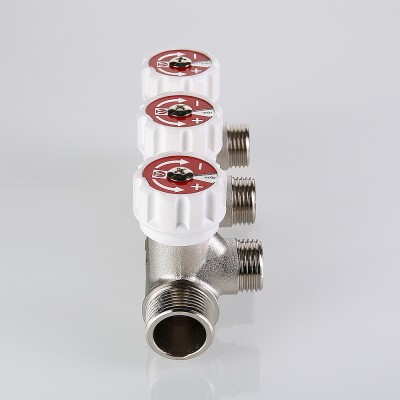 VTc.570.N.0504 Коллектор c регулирующими вентилями Valtec 3/4", 4 х 1/2"  - Вид №6
