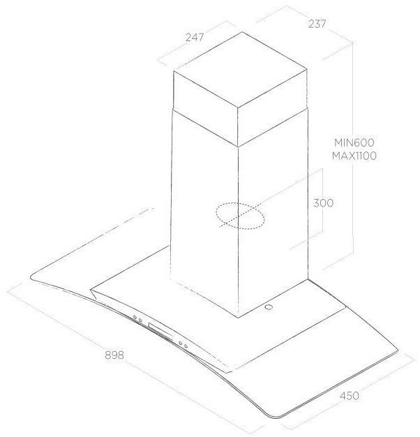 Elica Настенная вытяжка из нержавеющей стали и стекла Circus plus sun-id-1423410 - Вид №3