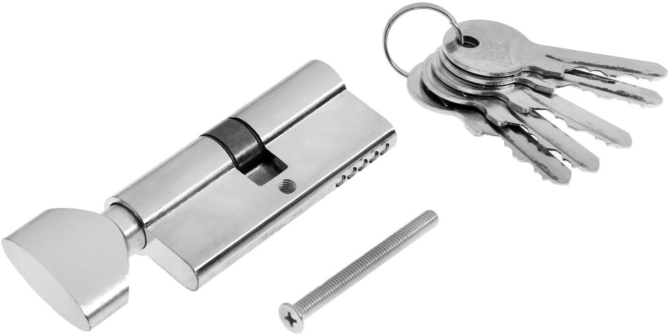 90481106 Цилиндровый механизм 2921839 70 мм 5 ключей цвет хром STLM-0245067 СИМА ЛЕНД