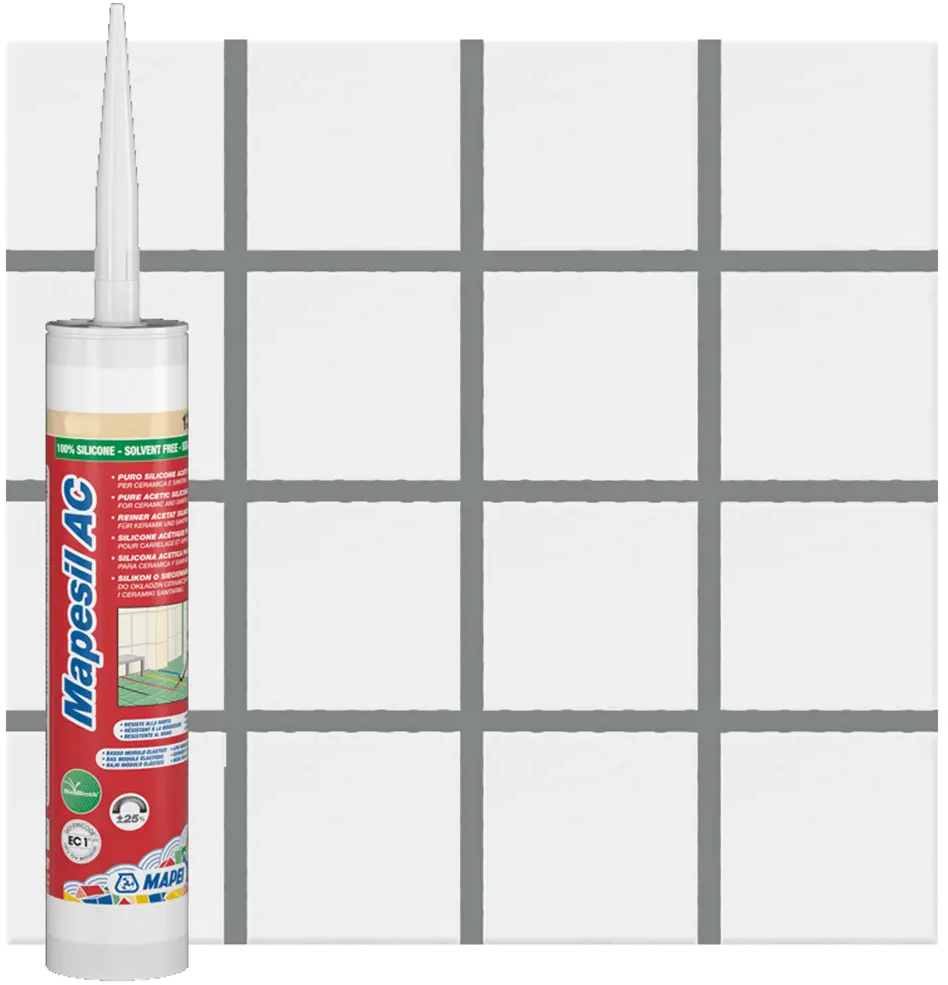 90255598 Силиконовый герметик Mapei Mapesil AC 112 Серый, 310 мл STLM-0152048