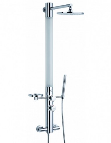 525500 000 00  Озоновая светящаяся душевая колонна, термостатический смеситель, хром Valentin Светящийся  - Вид №1