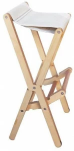 DVELAS Складной табурет из парусины с подставкой для ног  2nd ris