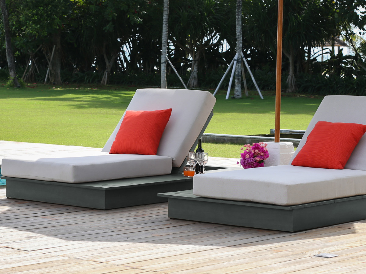 72.00.0566 Двойная кушетка La Villa серый камень, включая обивку Mbm  - Вид №1