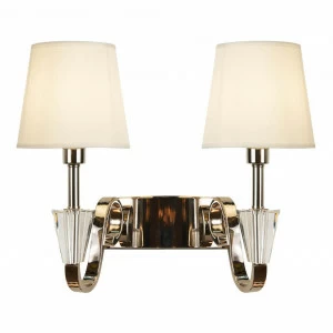 Бра настенное бежевое iLamp Alesti 2 Nickel W2424-2 ILAMP ALESTI 00-3949168 Бежевый