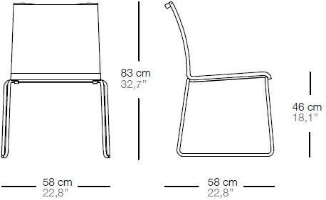 Bivaq Штабелируемый стул на салазках в цвете vinytex Club sun-id-1494657 - Вид №4