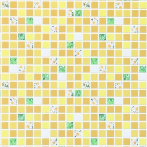 Панель ПВХ Мозаика жёлтая 960х480x3 мм, 0.46 м²